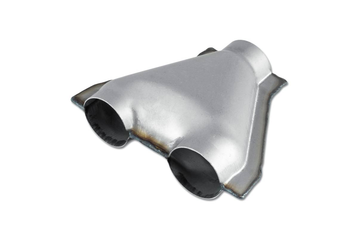 Y-Pipe — 2.0" In / 2.0" Out / 10.0" Length / 4.0" C-C — Aluminized