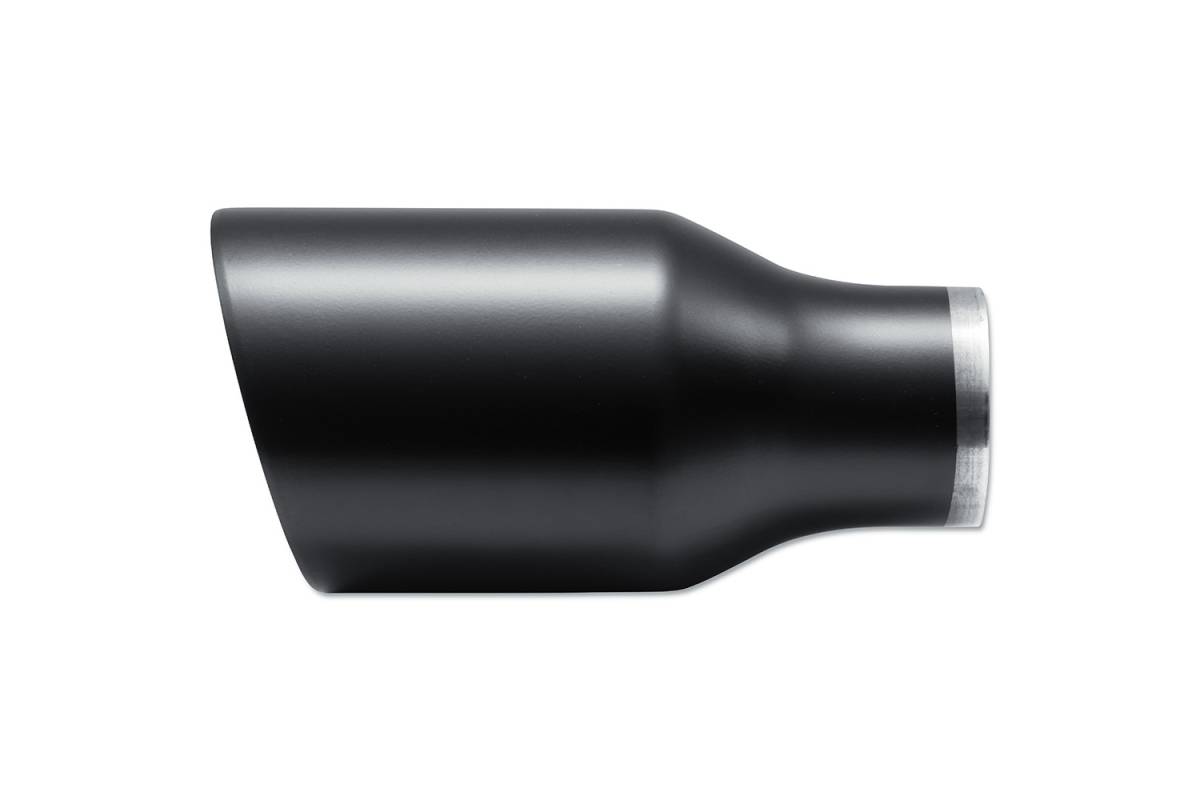 Polished Stainless Double Wall SINGLE Exhaust Tip — 4.0" Angle Cut Outlet / 2.25" Inlet / 8.0" Length